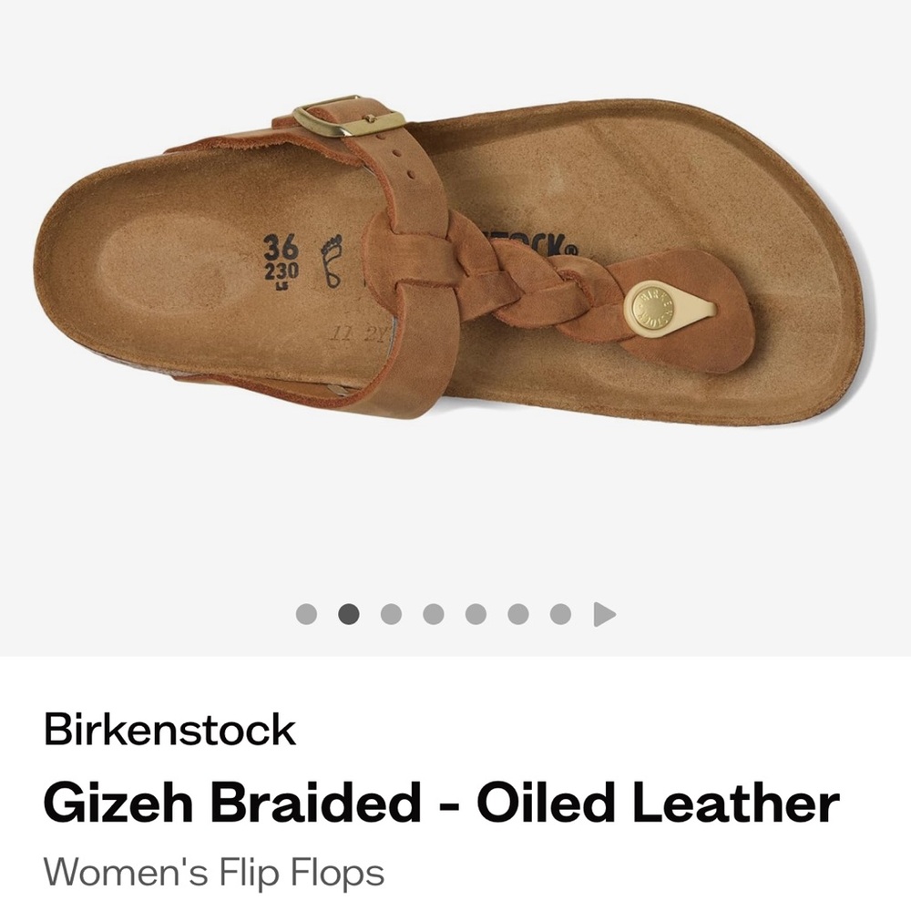 Birkenstock Brown Sandals with Cork Footbed and Braided Strap
